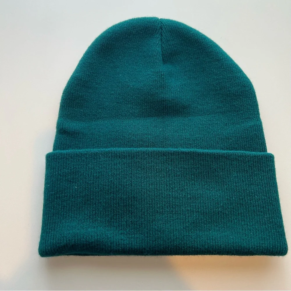 Floral Embroidered Beanie - Teal - Picture 3 of 3